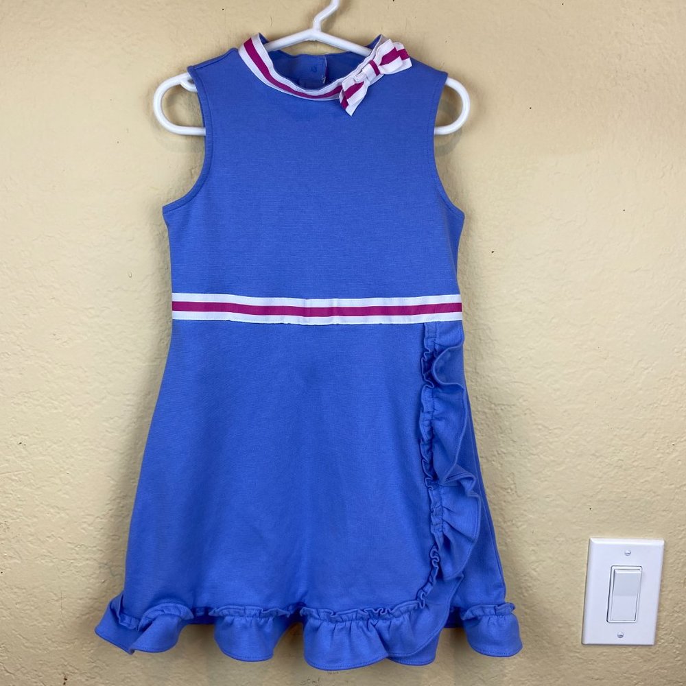 Janie and Jack Dress Sleeveless Bow Frill Size 6